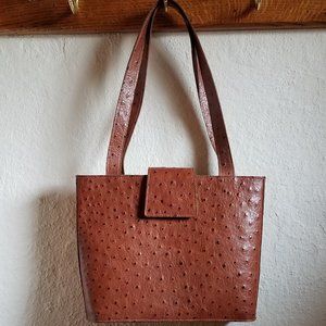 SOLD - Vintage Carla Mancini Ostrich Handbag